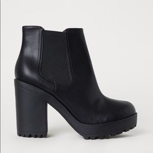 H&M Black Platform Boots